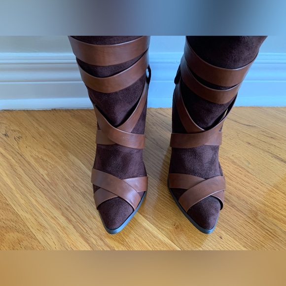 Penny Loves Brown Healed Booties - Picture 2 of 10